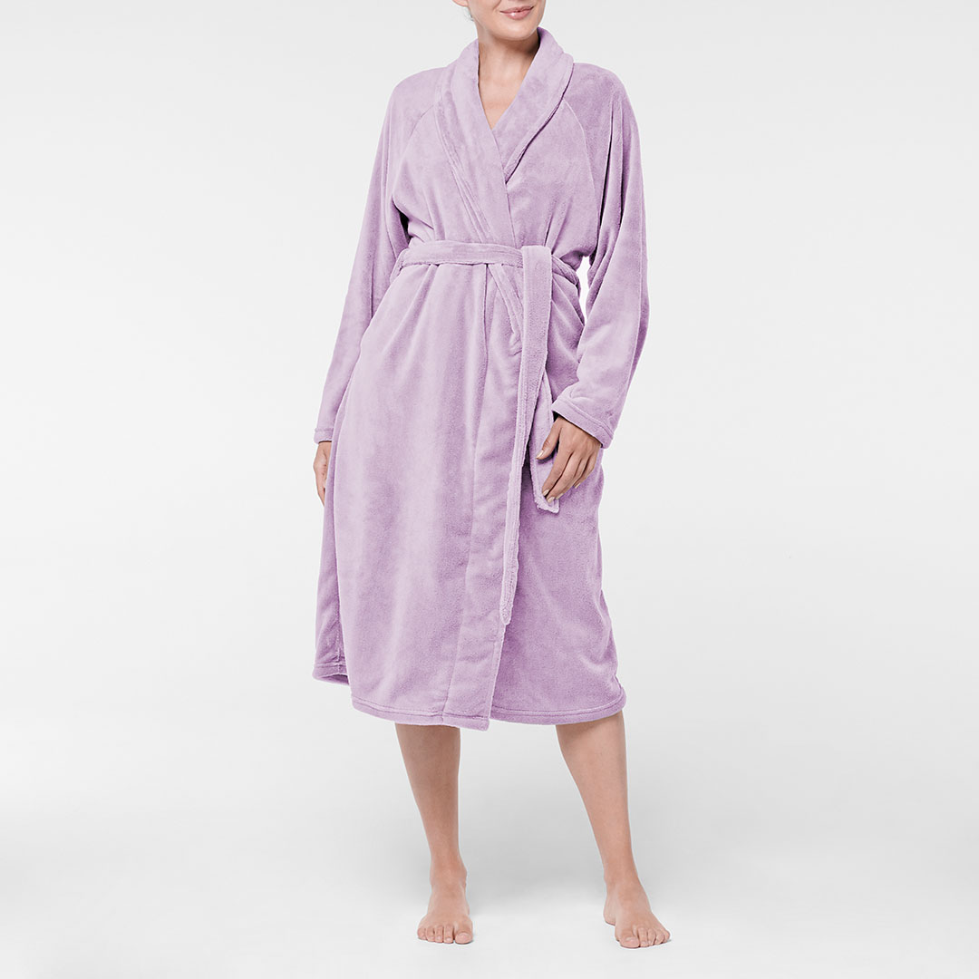 Buy Plush Robe - Lilac Online | Bed Bath N' Table