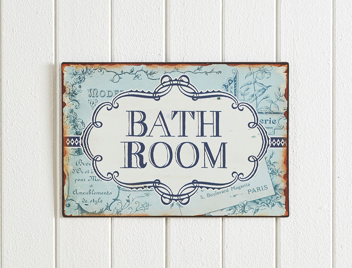 Buy Wall Plaque Bath Room Vintage Online | Bed Bath N' Table