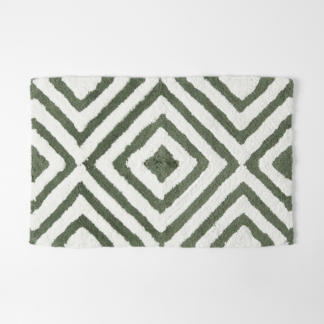 Buy Montauk Geo Bath Mat Khaki White Online Bed Bath N' Table