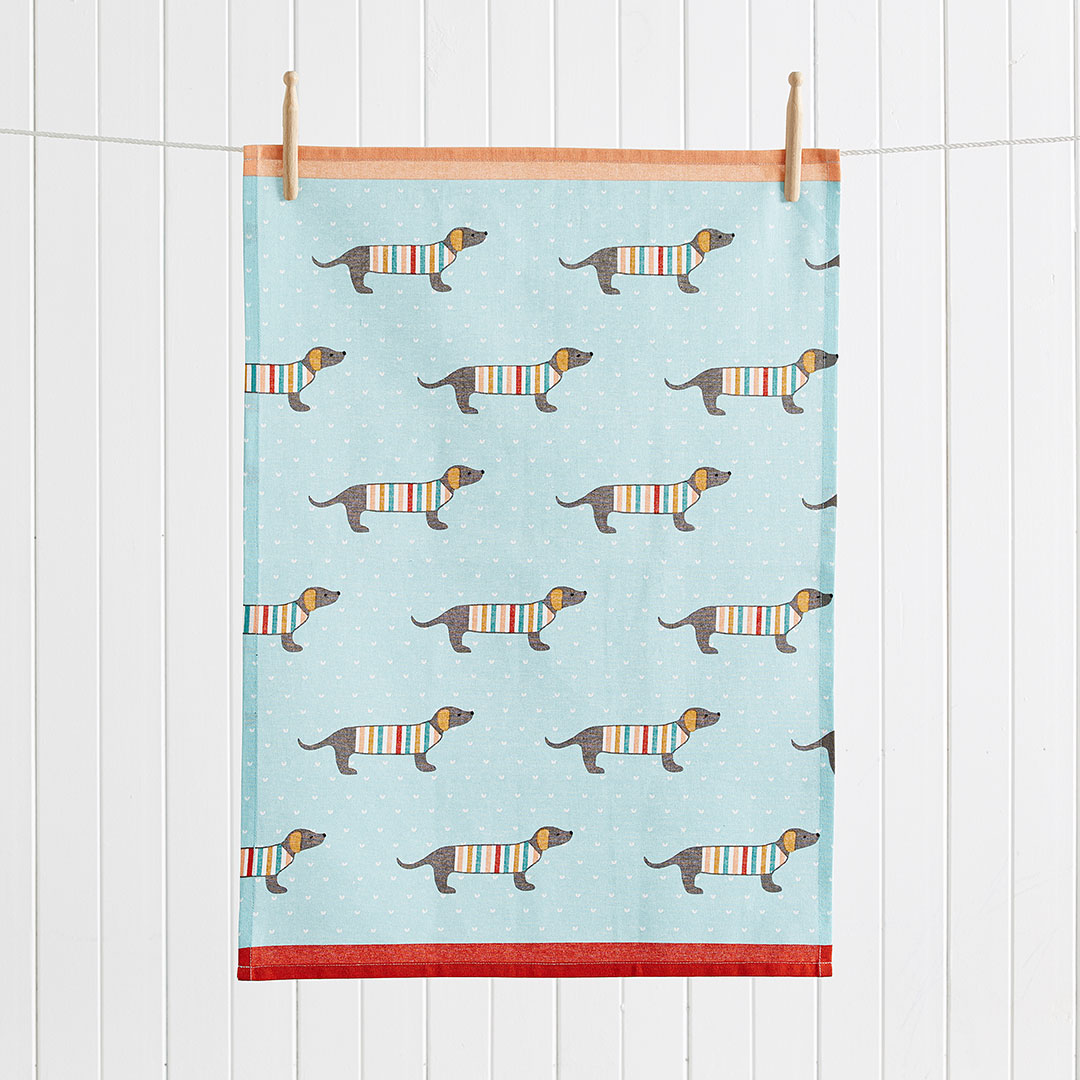 Buy Stripe Dog Tea Towel Online Bed Bath N Table   18827901 V01 