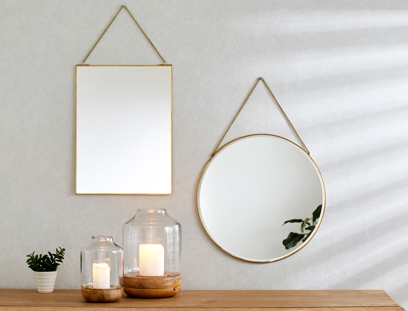 Buy Hanging chain Mirror Round Online Bed Bath N' Table