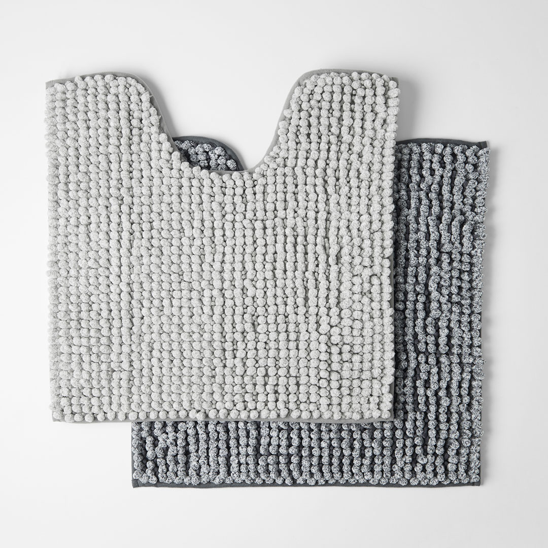 Shop Bobble Melange Contour Mat Charcoal Online Bed Bath N' Table