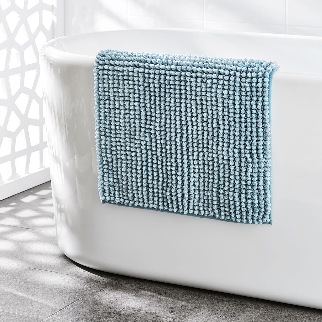 Buy Bobble Melange Bath Mat Cloud Blue Online Bed Bath N' Table