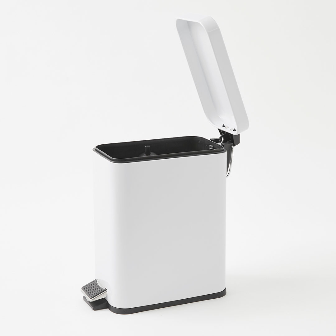 Buy Slimline Pedal Bin 5l White Online Bed Bath N' Table