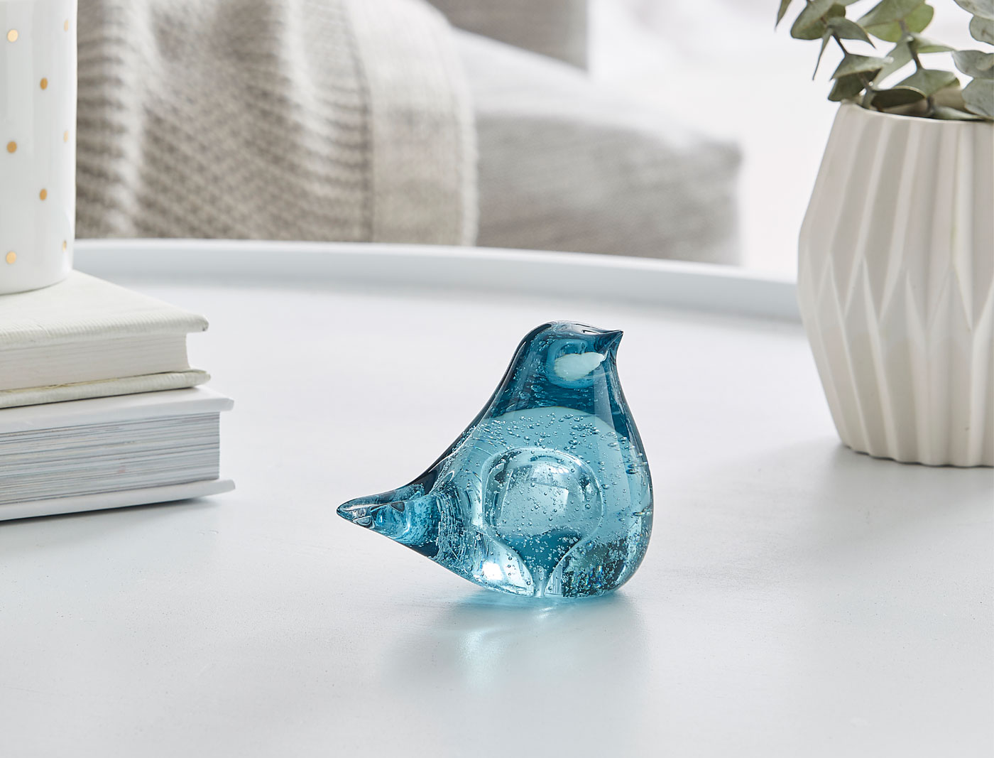 Buy Glass Bird With Short Tailored Online Bed Bath N' Table