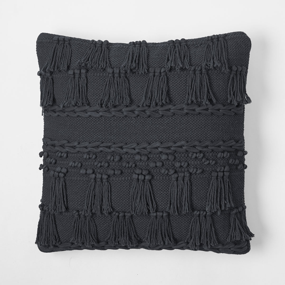 Zanzibar Cream Tassel Cushion Bed Bath N' Table