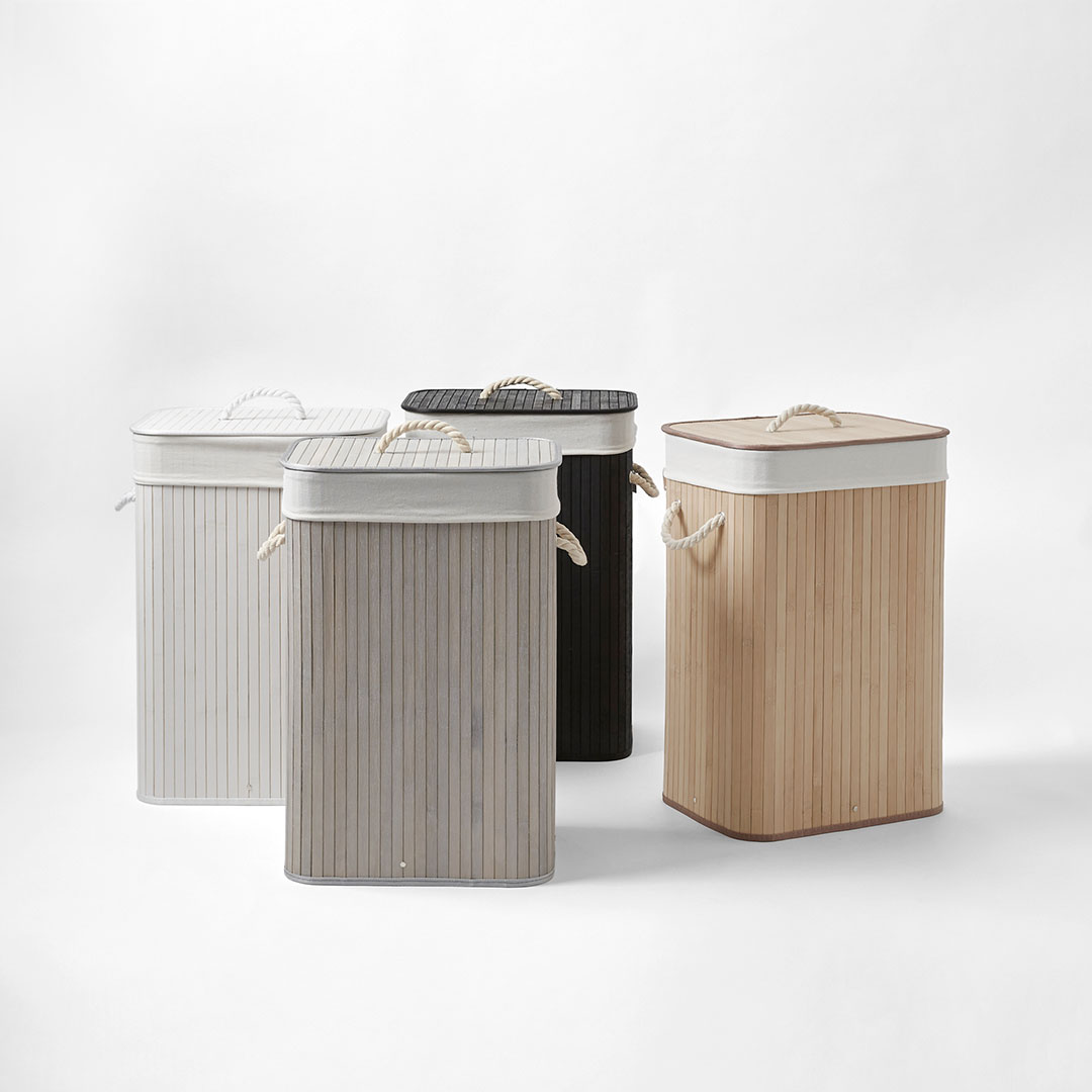 Buy Collapsible Bamboo Hamper White Online Bed Bath N' Table