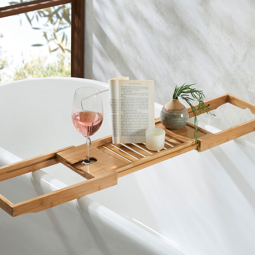 Buy Extendable Bamboo Bath Caddy Online Bed Bath N Table