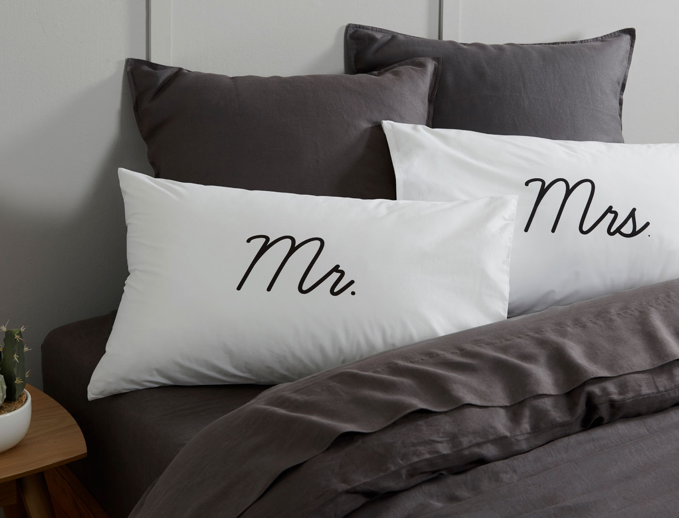 Buy Mr/Mrs Standard Pillowcase Online Bed Bath N' Table