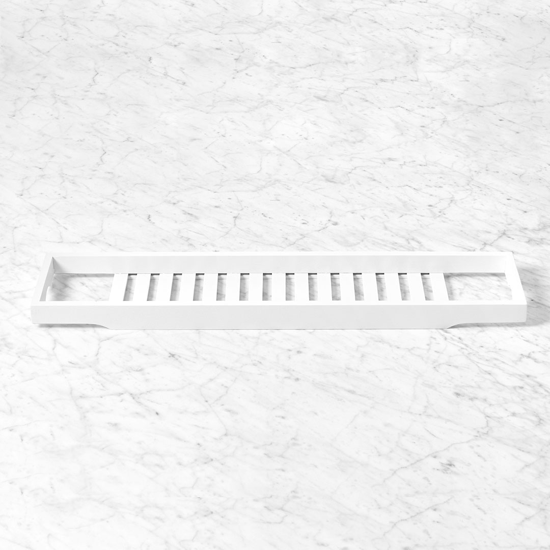 Buy Bamboo Bath Caddy White Online Bed Bath N' Table