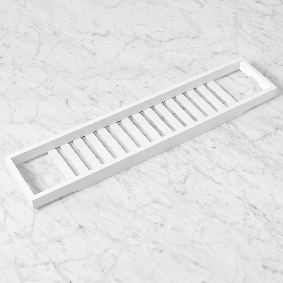 Buy Bamboo Bath Caddy White Online Bed Bath N' Table