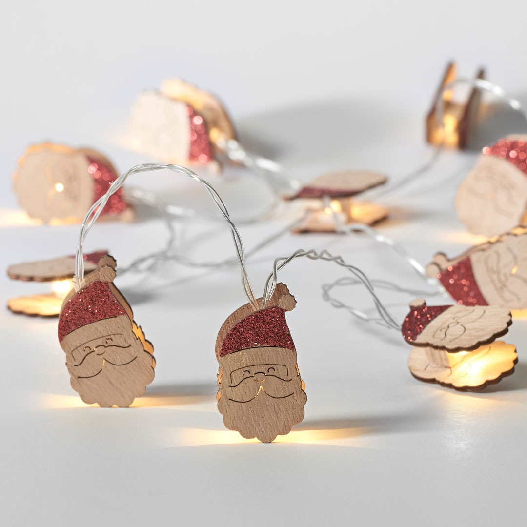 LED String Lights Santa Head Bed Bath N' Table