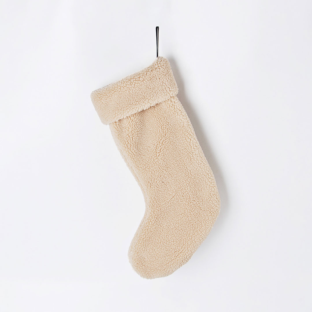 Sherpa Stocking - Ivory | Bed Bath N' Table