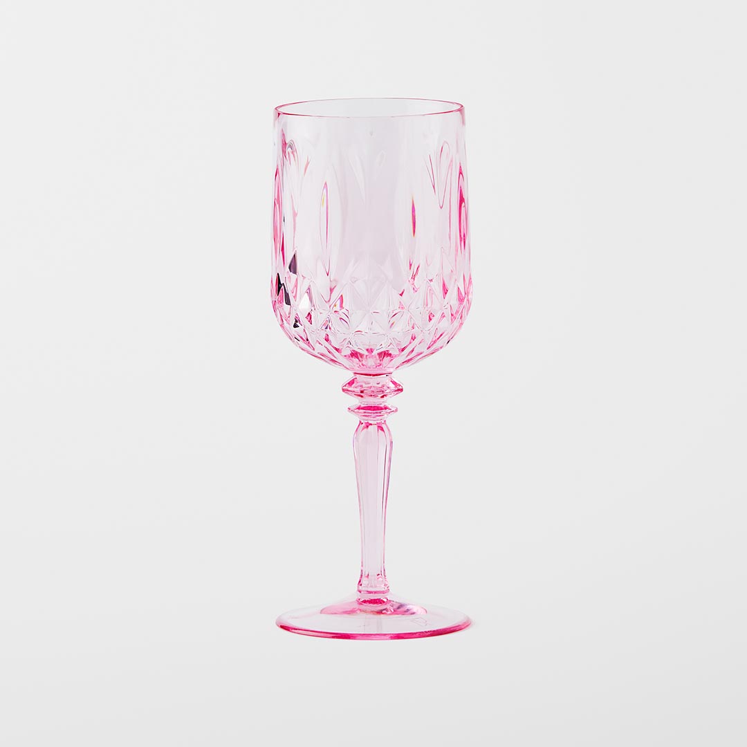 Buy Crystal Look Wine Glass Pink Online Bed Bath N' Table