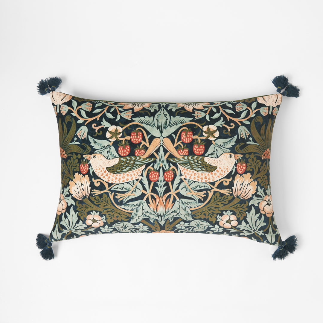 Buy Strawberry Thief Cushion Indigo Online Bed Bath N' Table