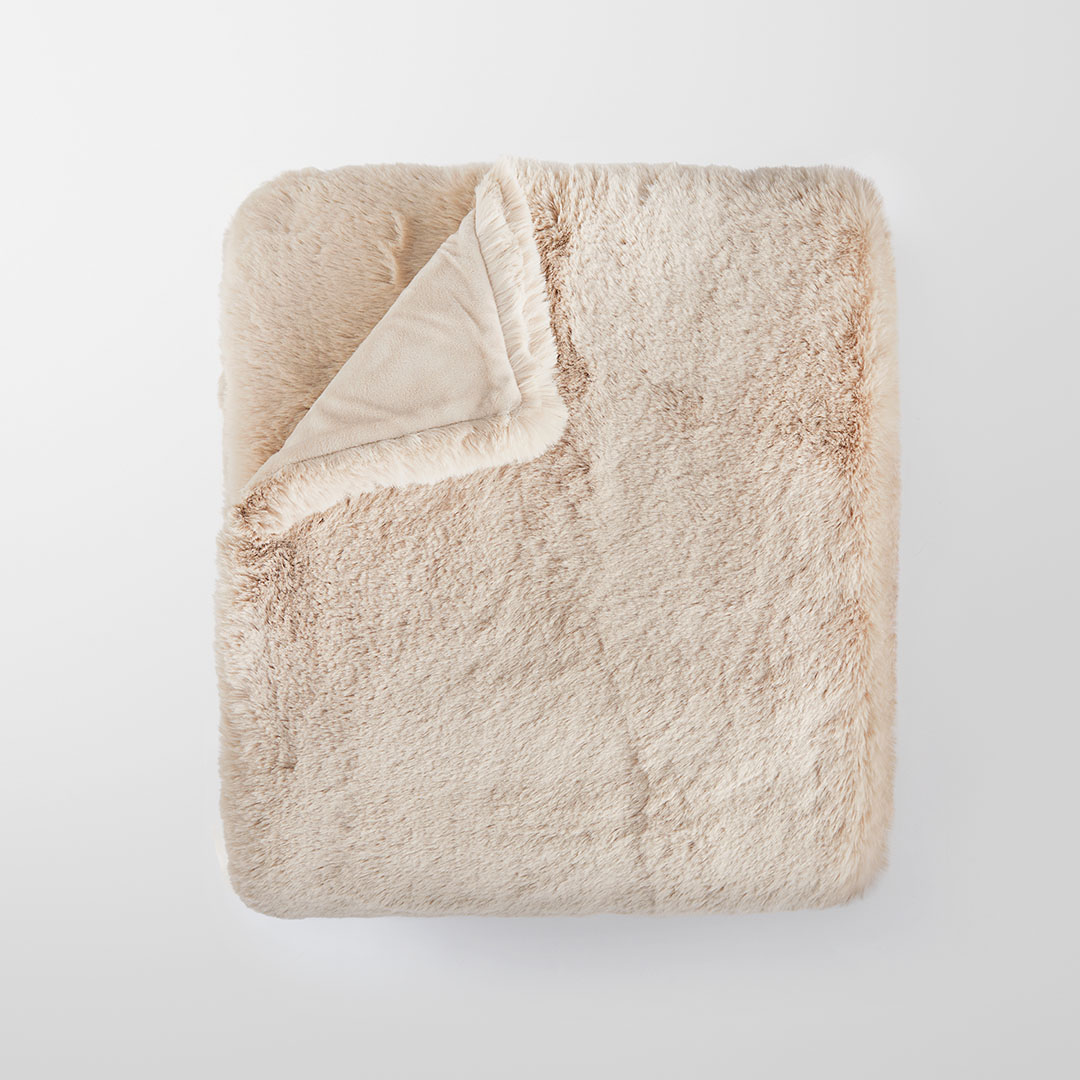 Luxury Faux Fur Throw Bed Bath N' Table