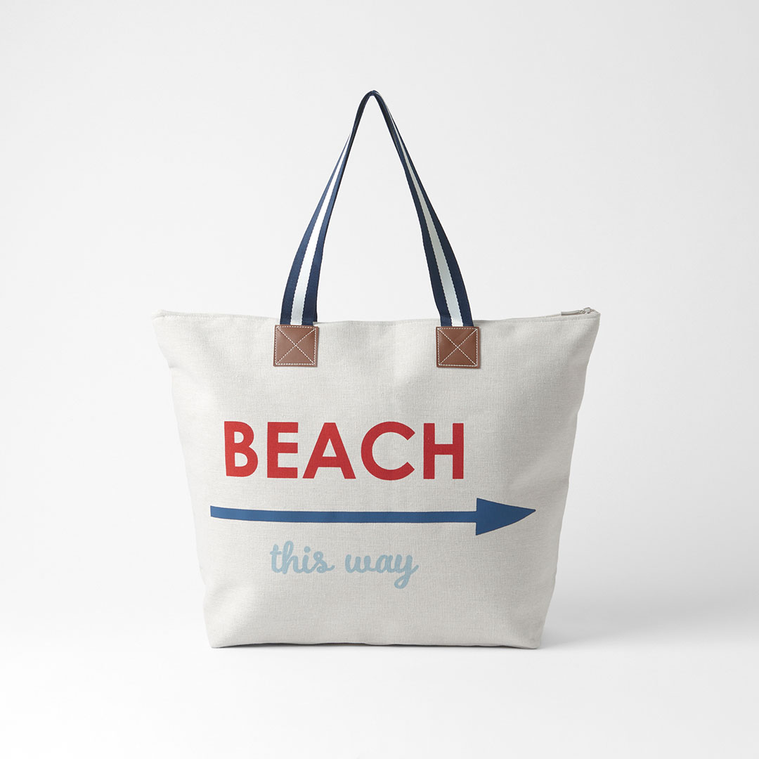 Buy Beach This Way Tote Natural/Navy Online | Bed Bath N' Table
