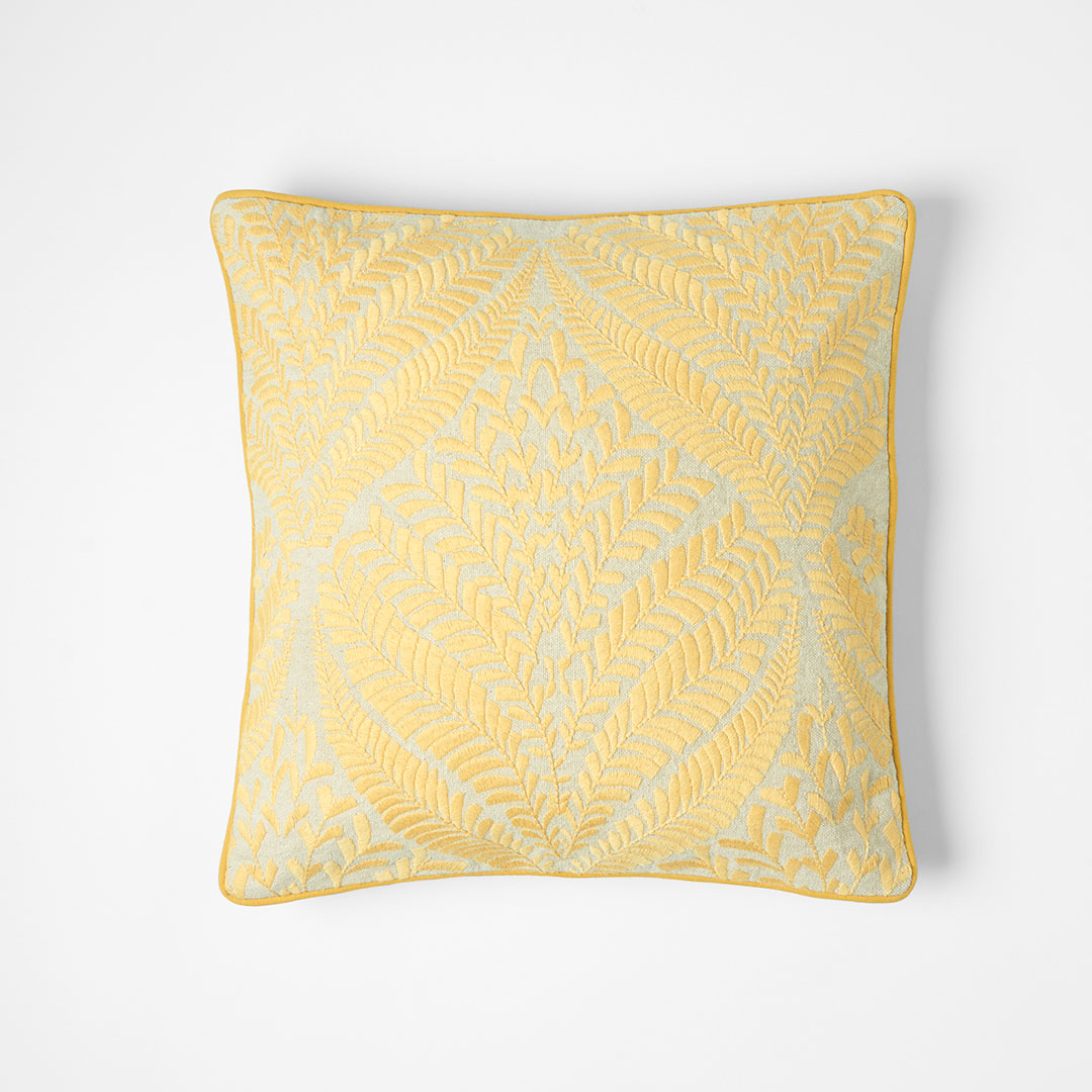 Buy Sandford Embroidered Cushion Mustard Online Bed Bath N' Table