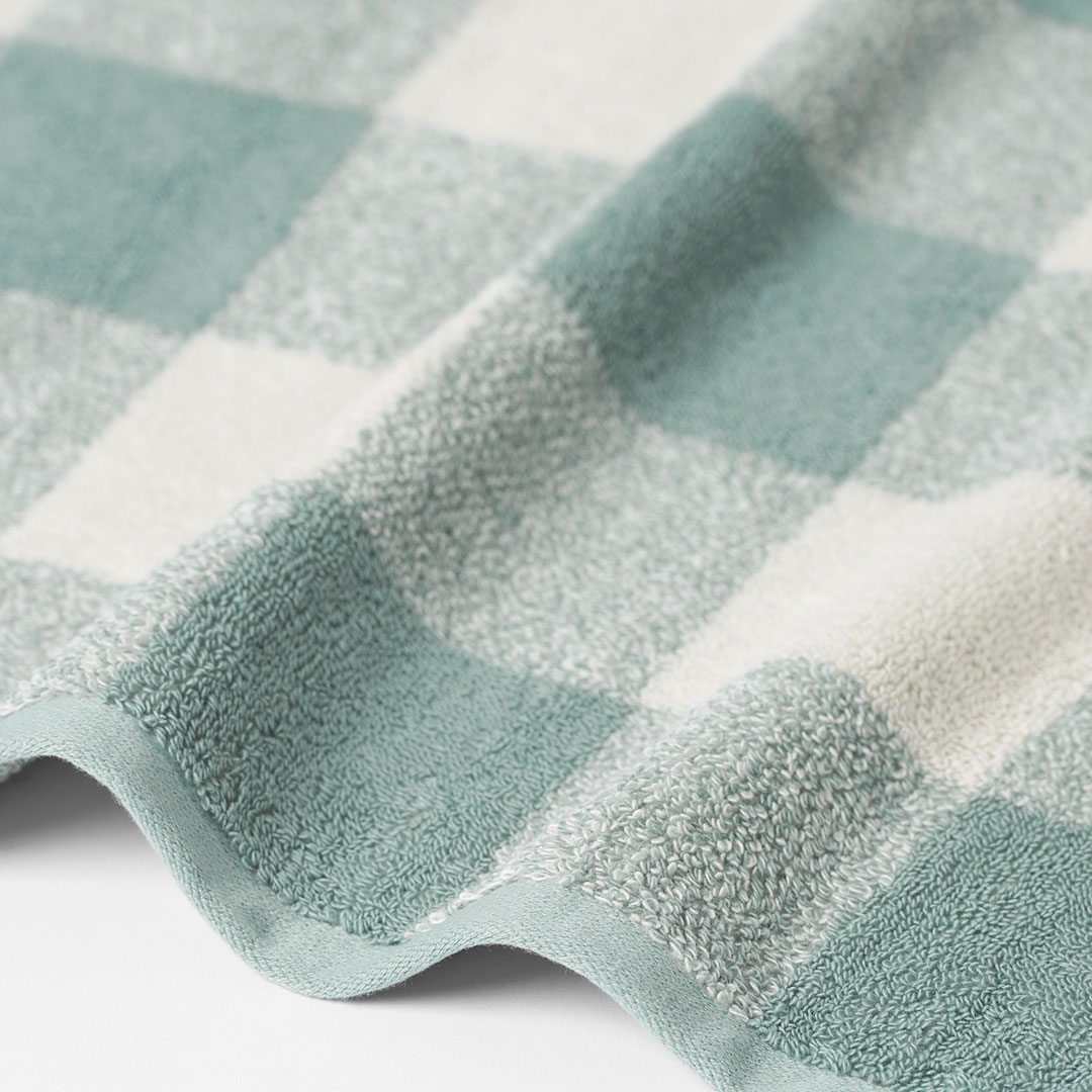 Buy Gingham Towel Pale Blue Online Bed Bath N' Table