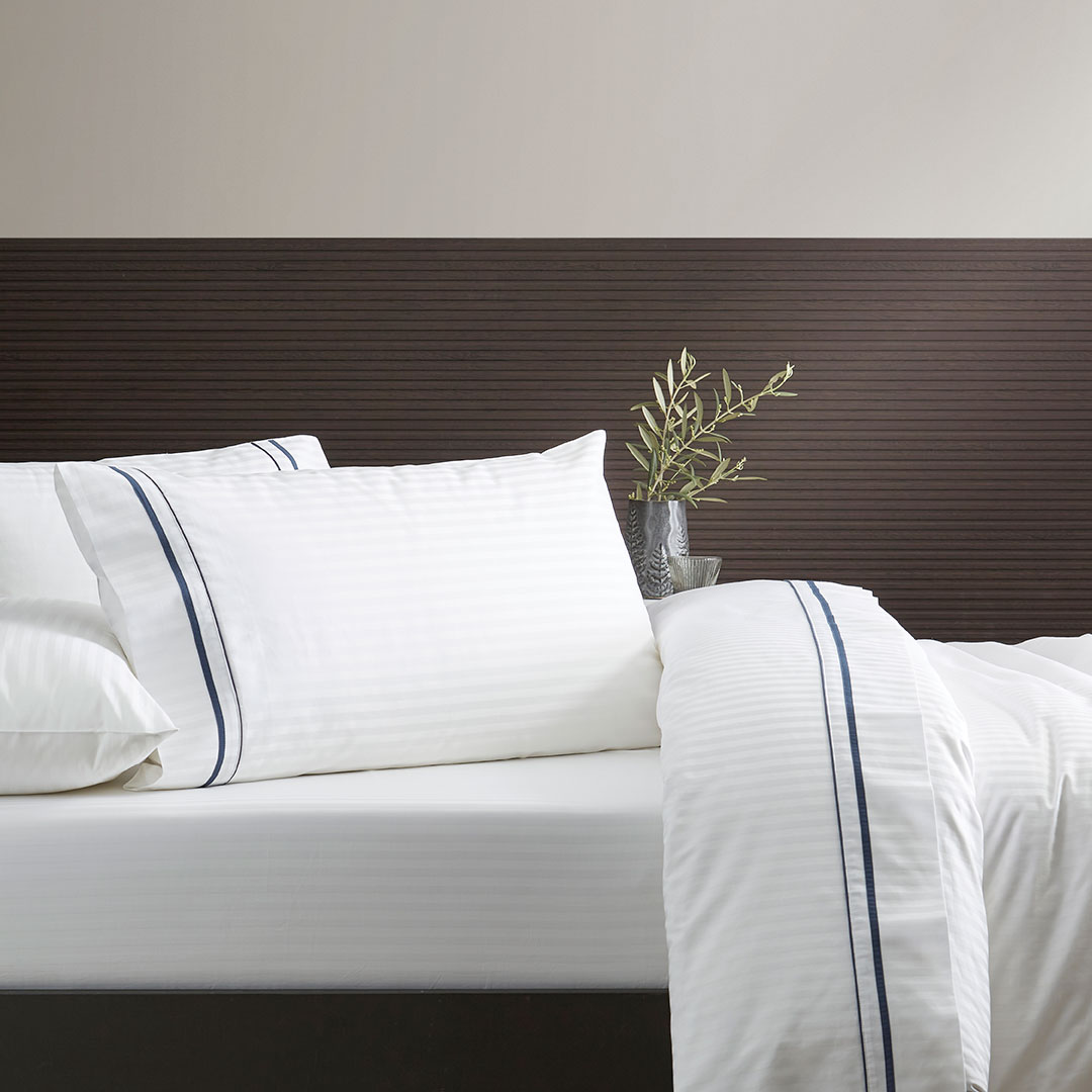 Buy Cambridge Sheet Set Navy Online Bed Bath N' Table