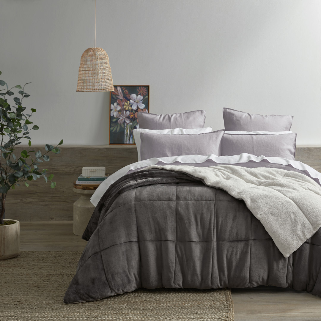 Buy Dawson Blanket - Charcoal Online | Bed Bath N' Table