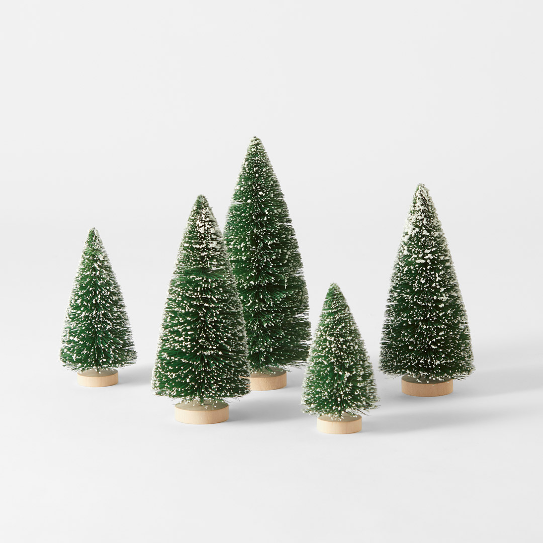 Buy Bristle Tree Set Of 5 - Forest Green Online | Bed Bath N' Table