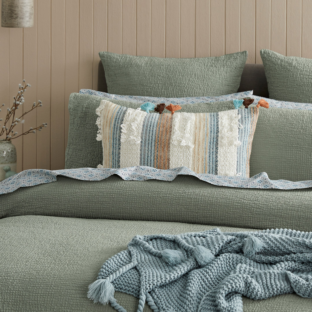 Buy Nico Quilt Cover - Sage Online | Bed Bath N' Table