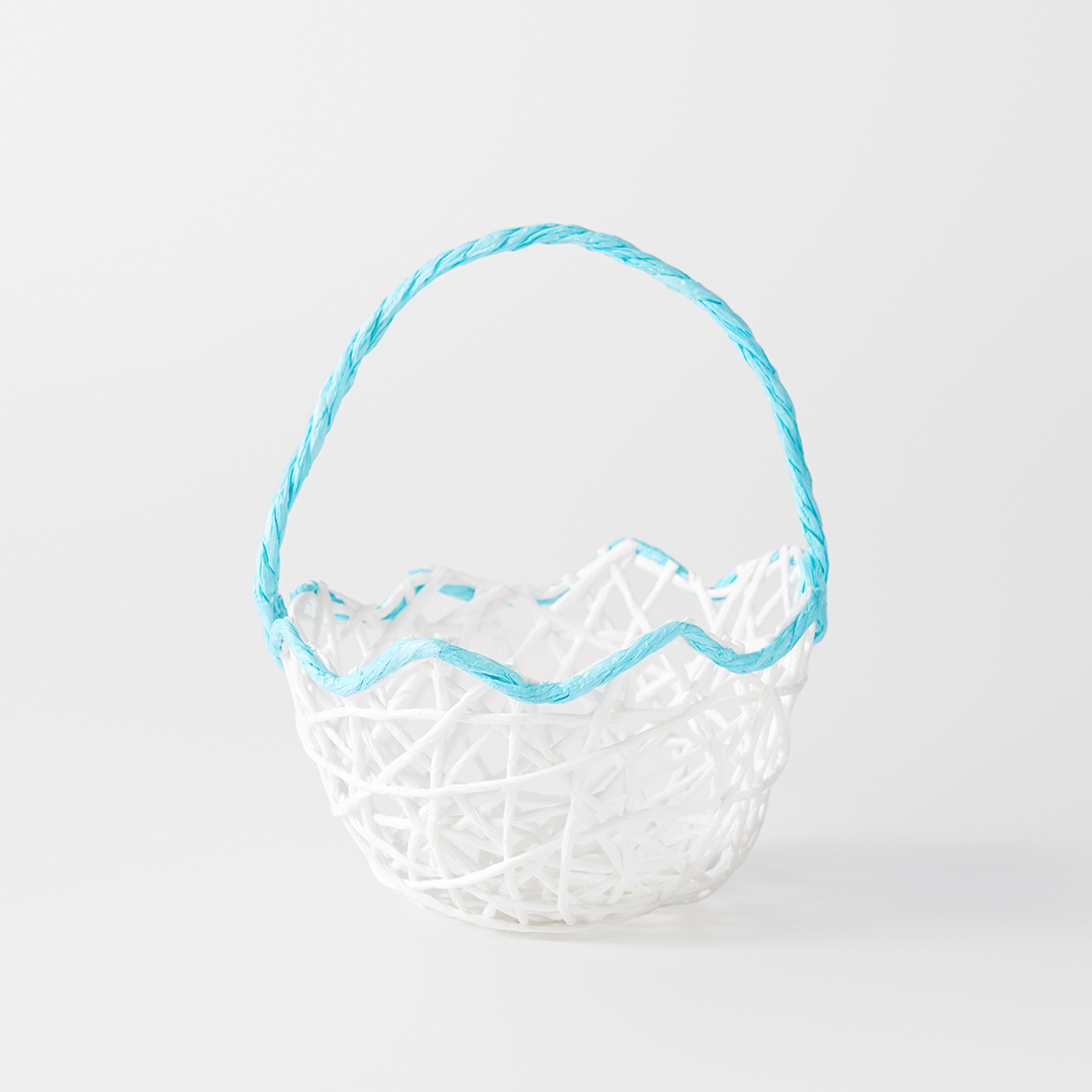 Buy Paper Egg Cut Basket White/Blue Online Bed Bath N' table