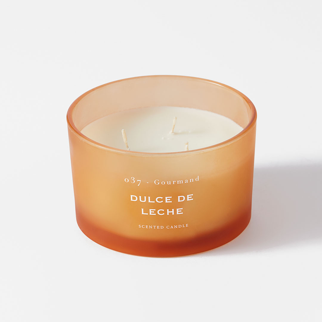 Buy Bed And Bath 450g Frosted Glass Candle Dulce De Leche Online