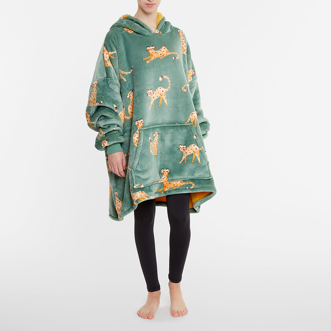 Buy Cheetah Hooded Sherpa Blanket Online Bed Bath N' Table