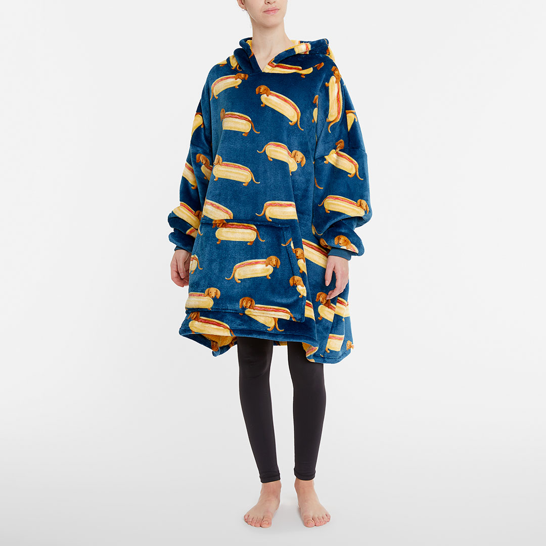 Shop Hot Dogs Hooded Sherpa Blanket Online Bed Bath N' Table