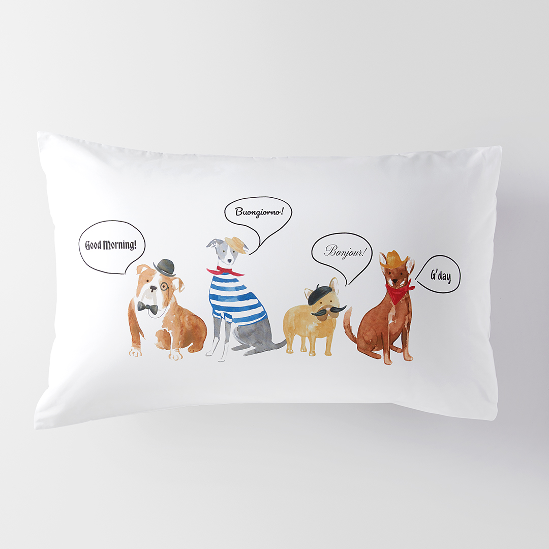 Buy Good Morning Dogs Standard Pillowcase Online Bed Bath N' Table