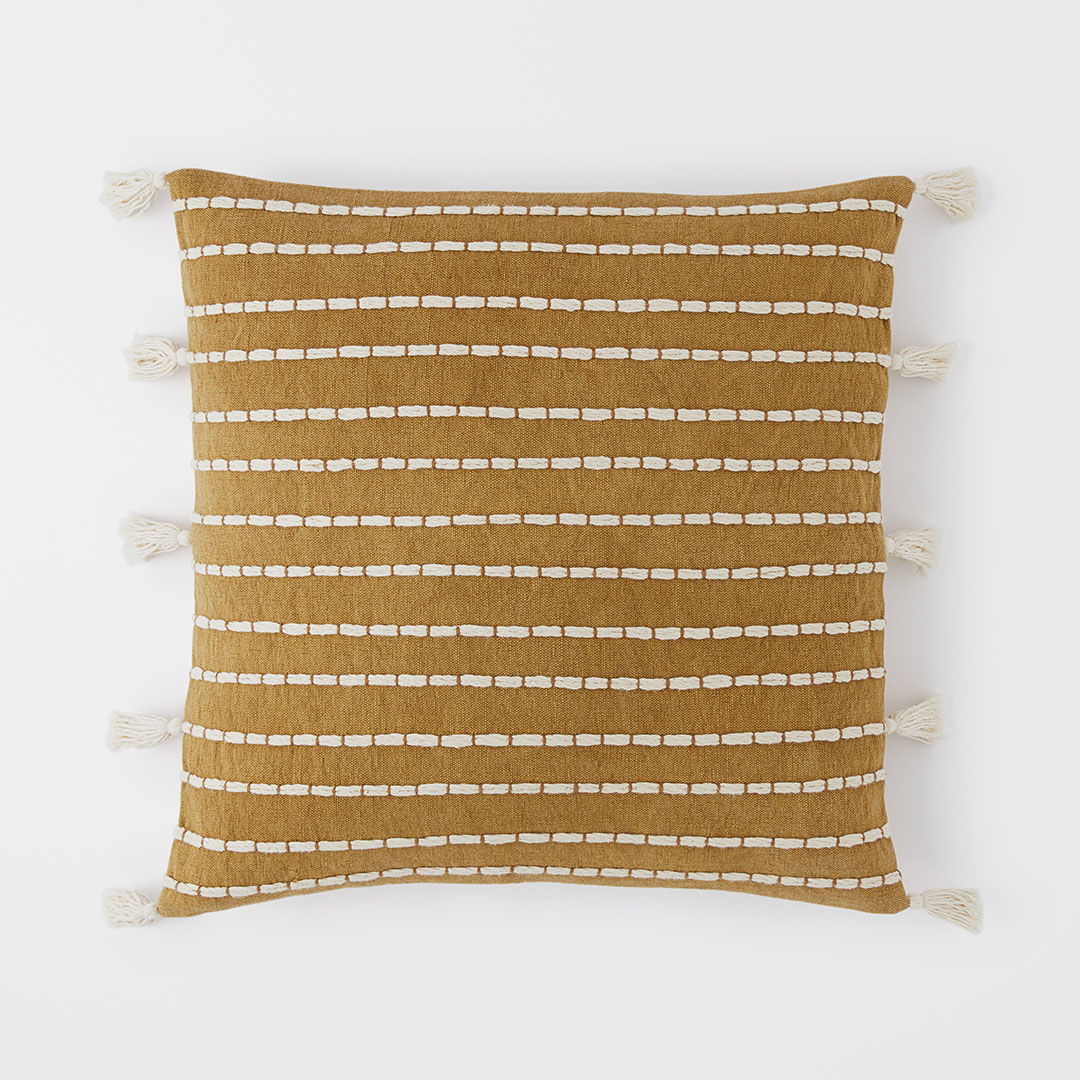 Buy Zuri Cushion Mustard Online Bed Bath N' Table