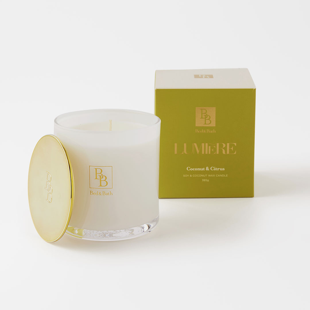 Shop Lumiere Candle 385g - Coconut And Citrus Online | Bed Bath N' Table