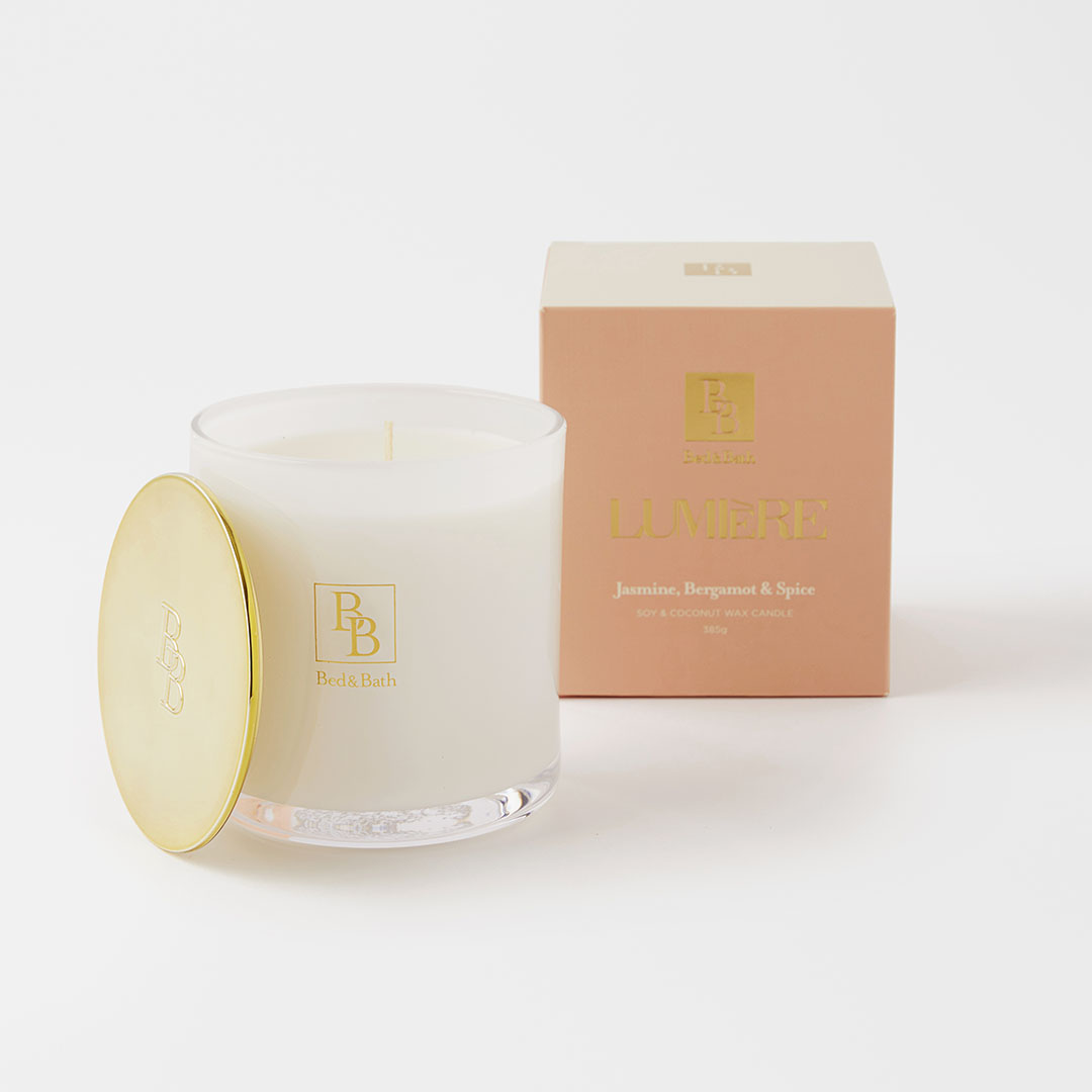 Buy Lumiere Candle 385g Jasmine, Bergamot And Spice Online Bed Bath N' Table