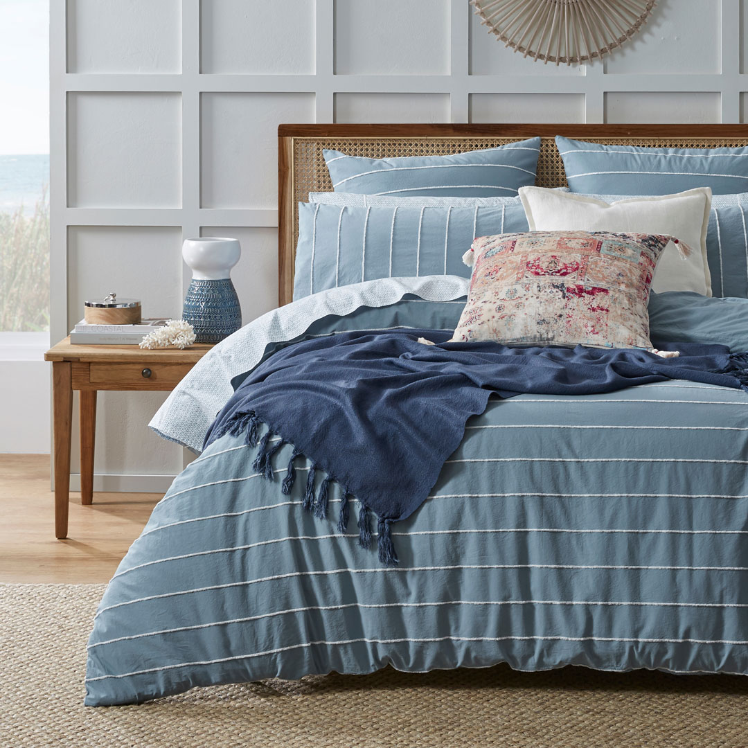 Buy Bening Quilt Cover Light Blue Online Bed Bath N' Table