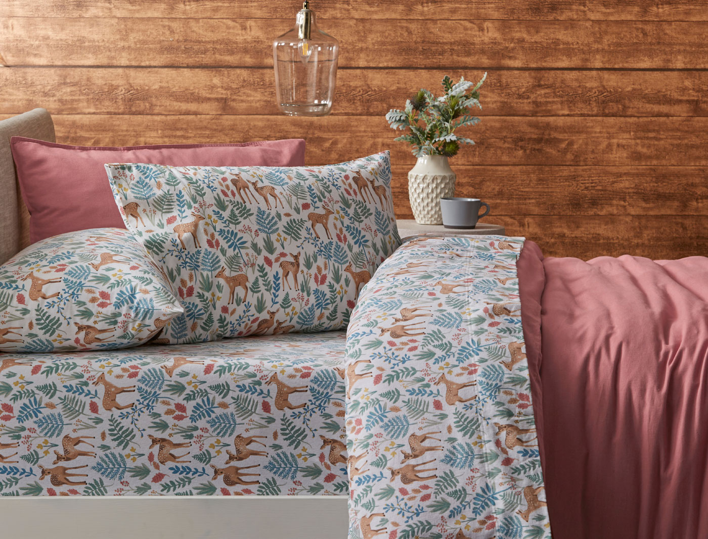Fawn Flannelette Sheet Set Bed Bath N' Table
