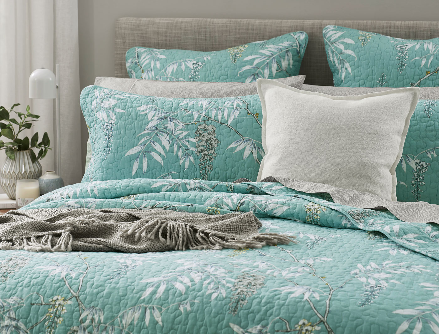 Buy Japanese Flower Bed Spread Soft Blue Floral Online Bed Bath N' Table