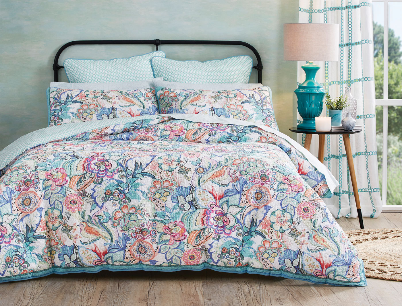 Mari Quilt Cover - Floral| Bed Bath N' Table