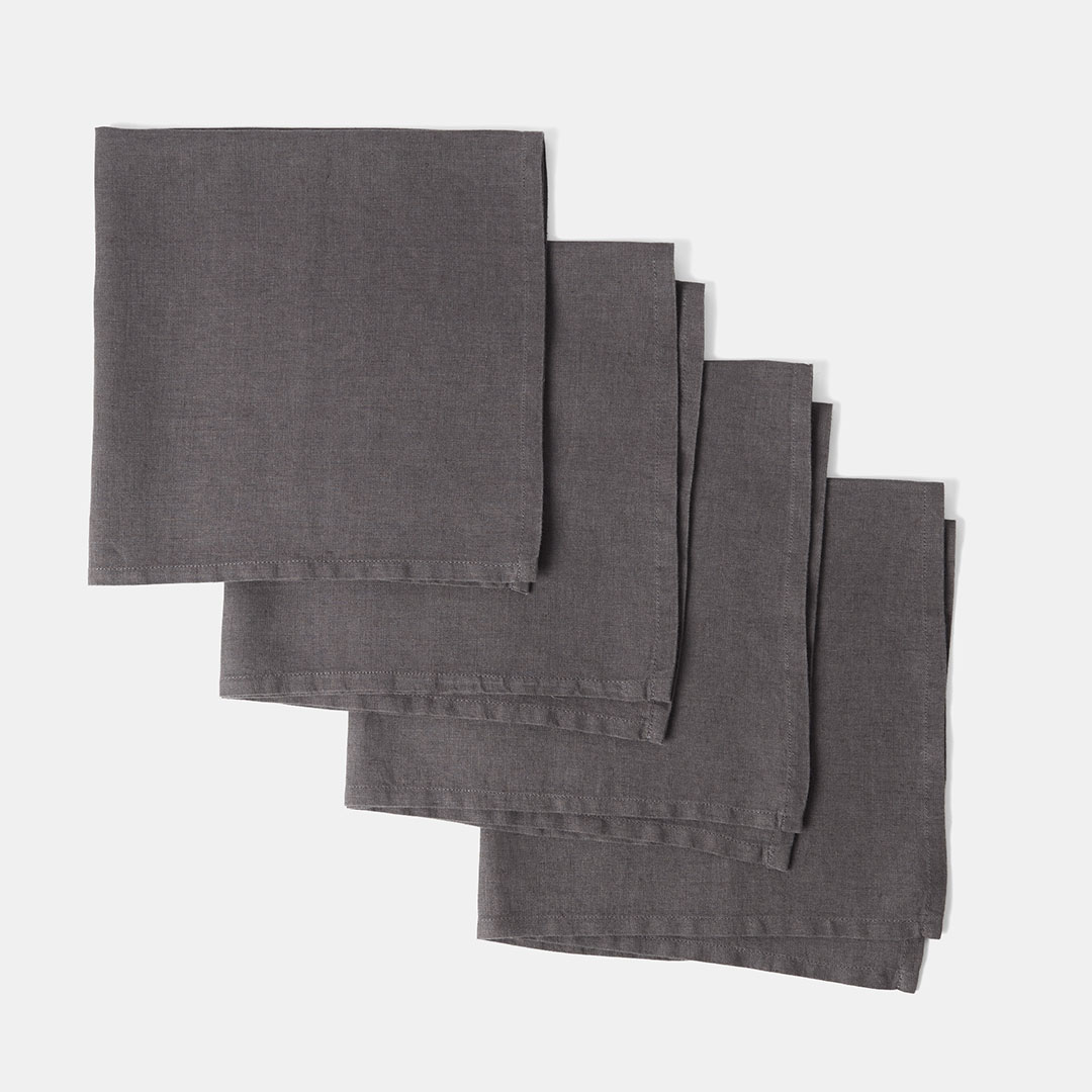 Buy Milano Charcoal Linen Napery Online | Bed Bath N' Table