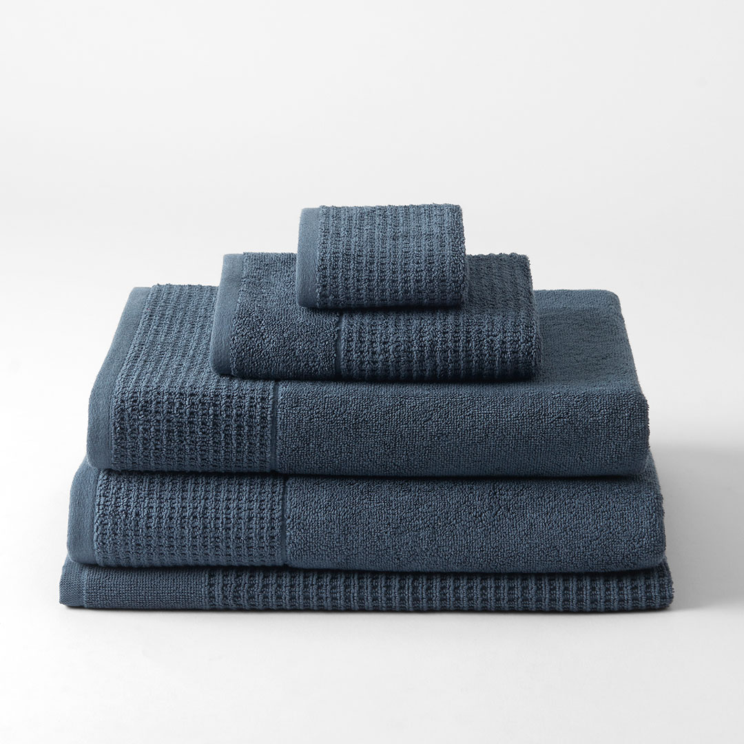 Buy Wythe Towels - Navy Online | Bed Bath N' Table